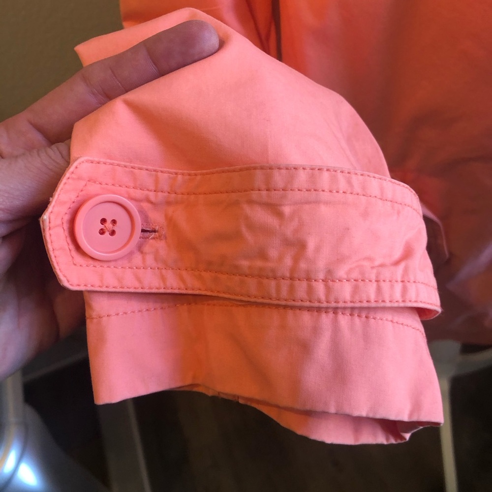 🔥 3 FOR $25 SALE 🔥 GAP Coral | Peach Trench Coat XL - Picture 4 of 9